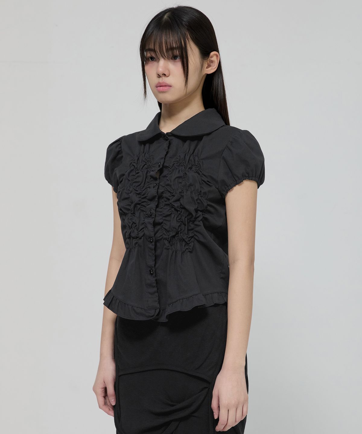플레어업(FLAREUP) Cloud Puff Blouse (FL-115_Black)