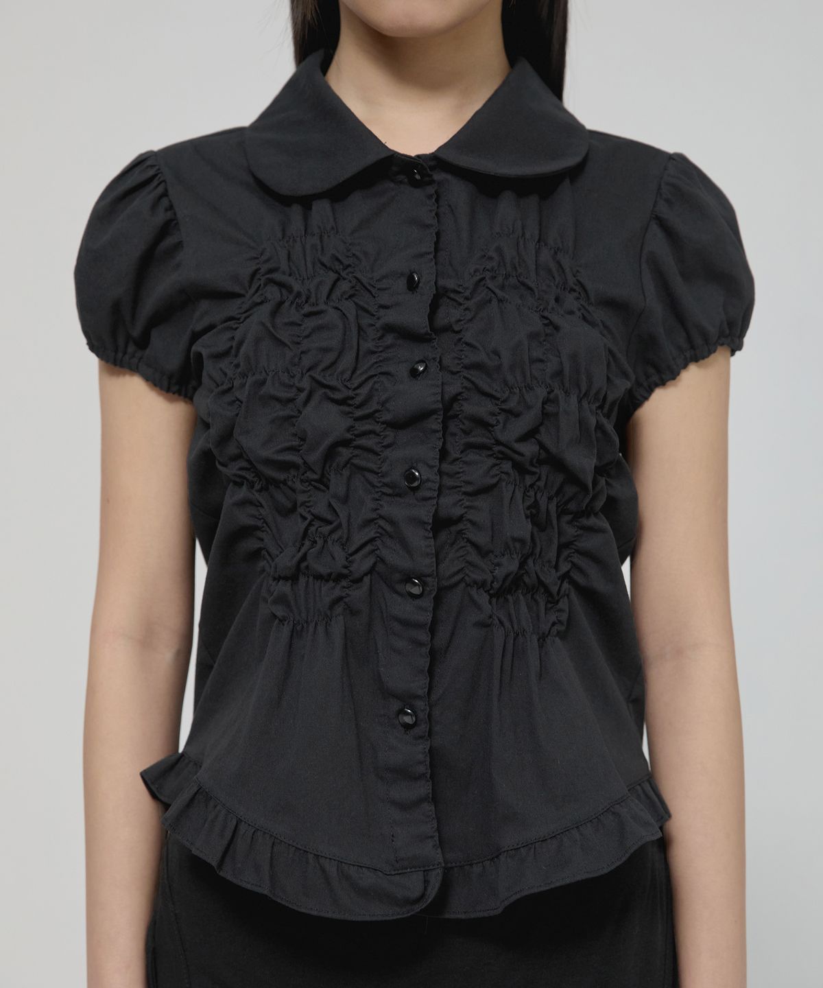 플레어업(FLAREUP) Cloud Puff Blouse (FL-115_Black)