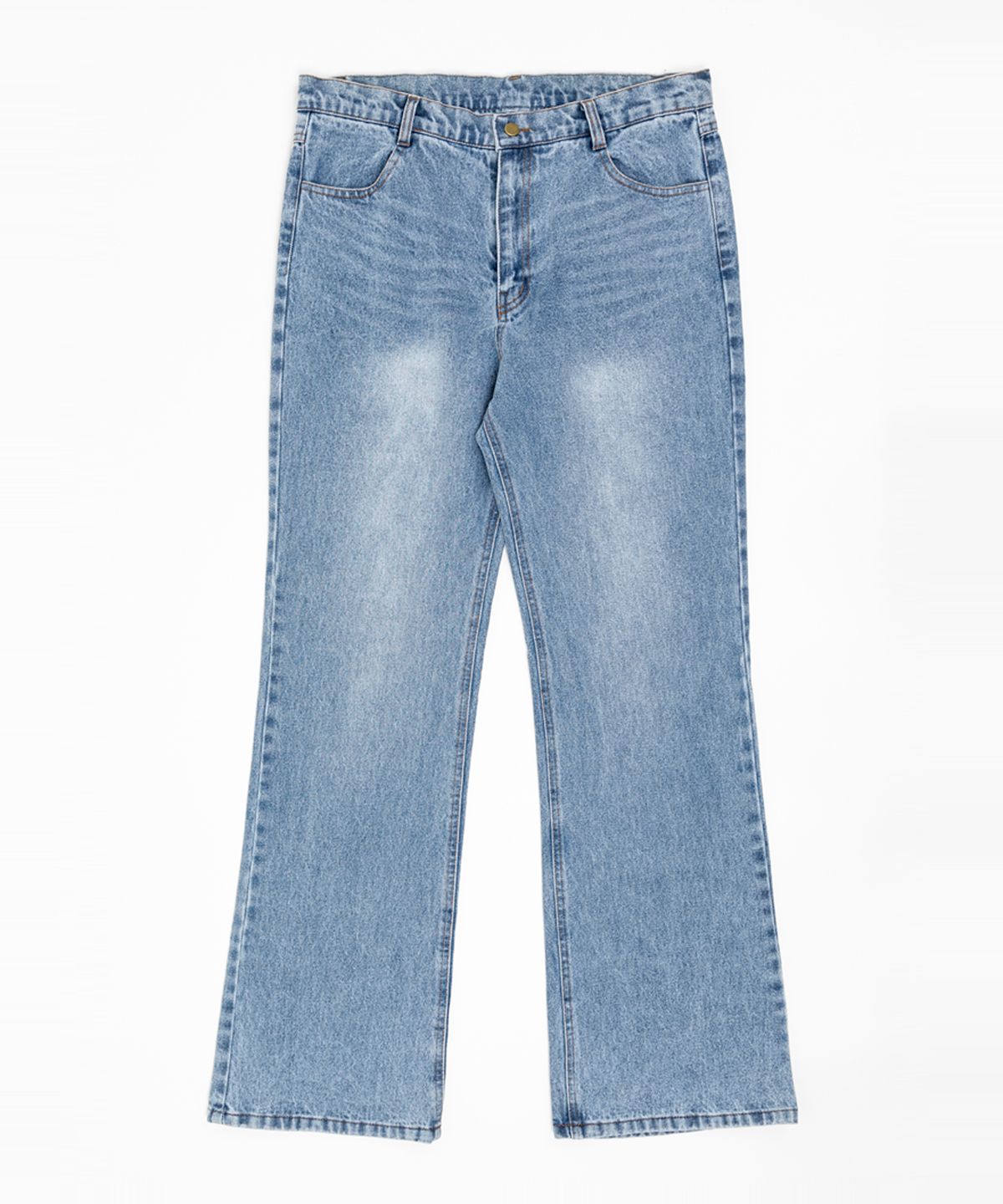 스트라이크(STRIKE) Light Blue Wash Long Flare Denim