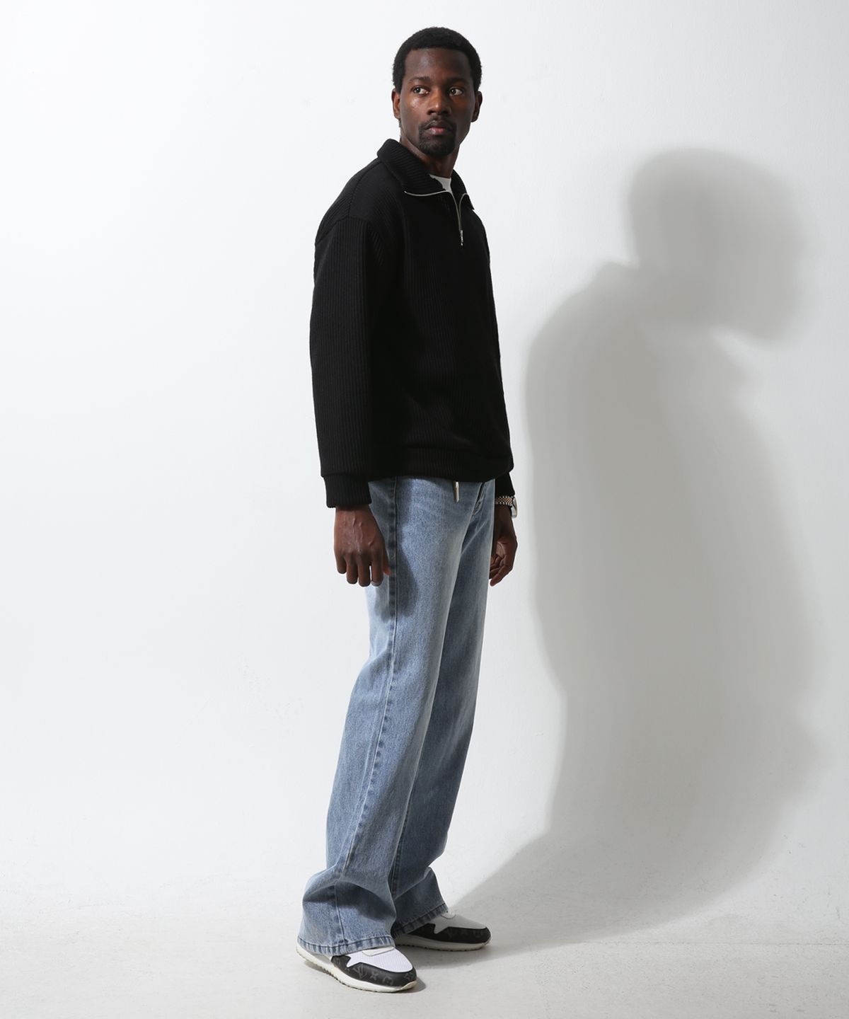 스트라이크(STRIKE) Light Blue Wash Long Flare Denim