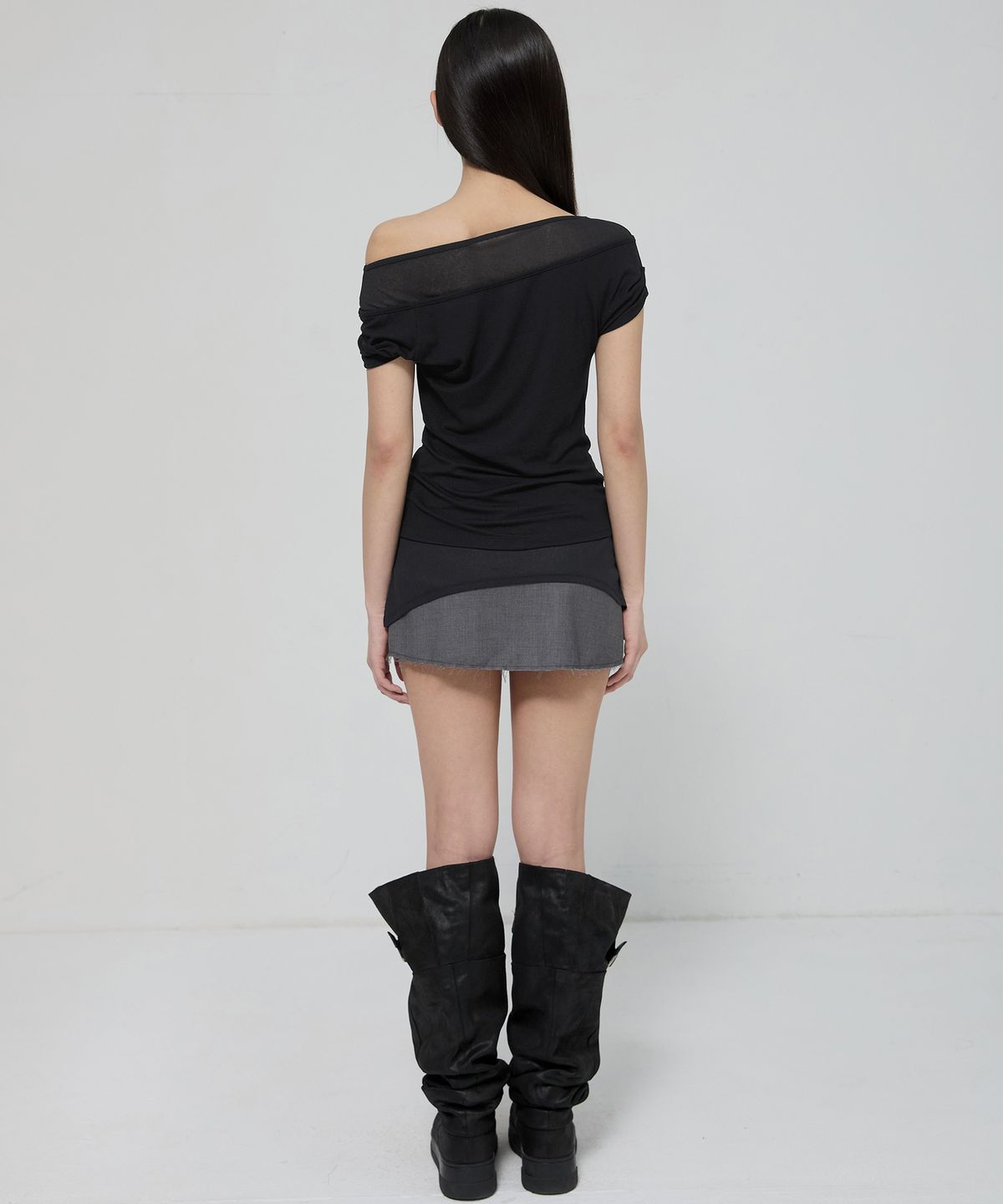 플레어업(FLAREUP) 2-Layered Top (FL-141_Black)