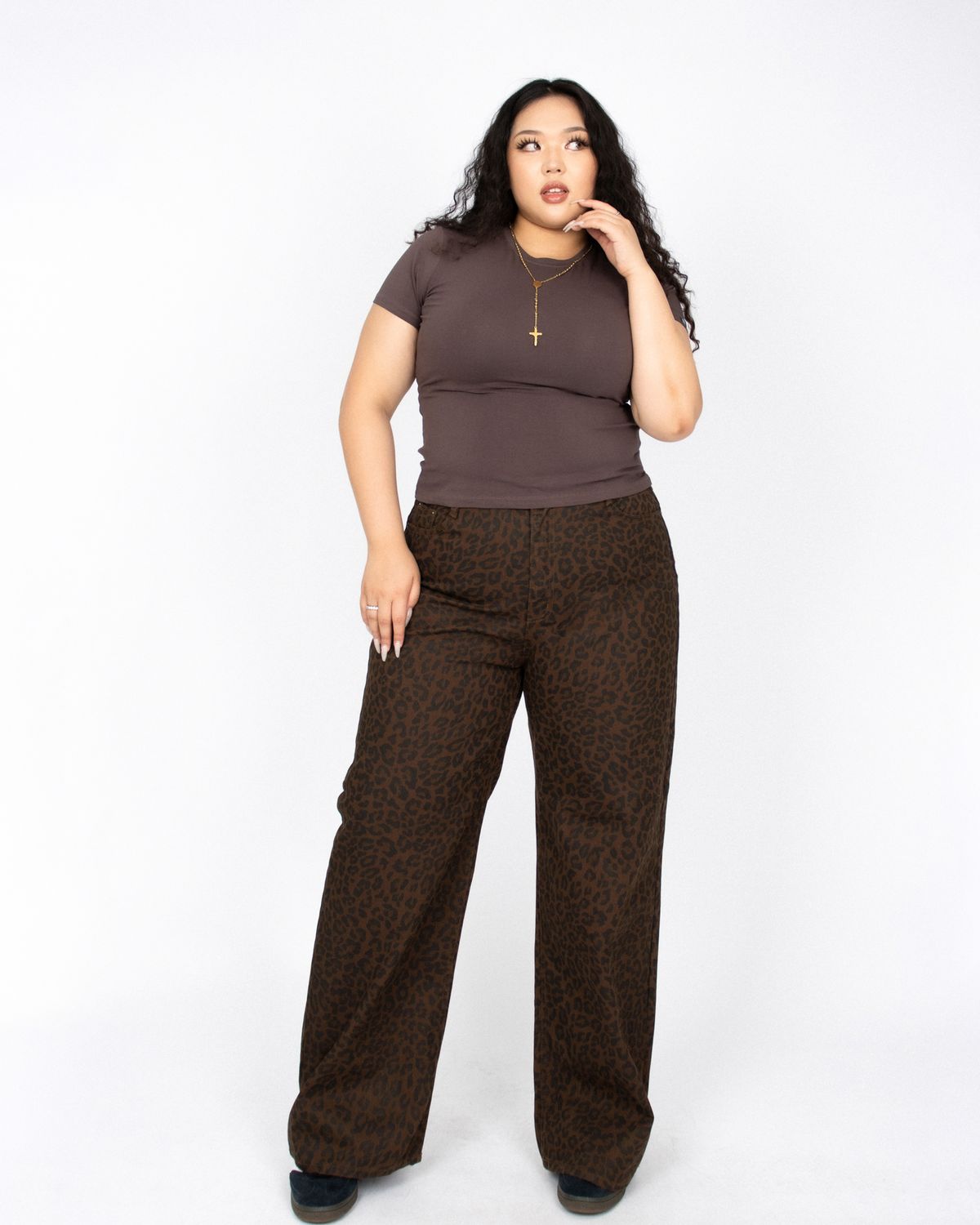 쿨시스(COOLSIS) CS LEOPARD WIDE JEANS-025