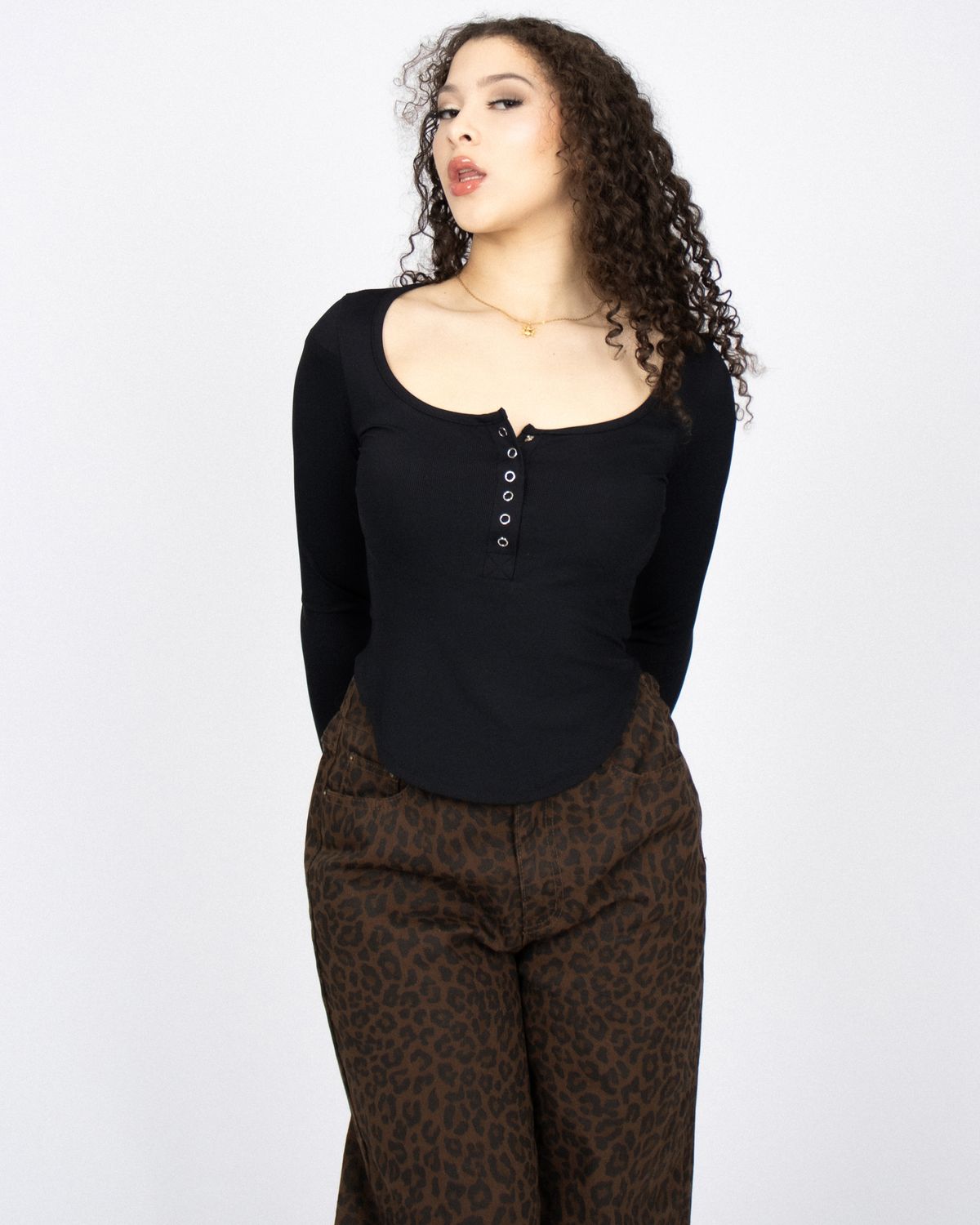 쿨시스(COOLSIS) CS LEOPARD WIDE JEANS-025