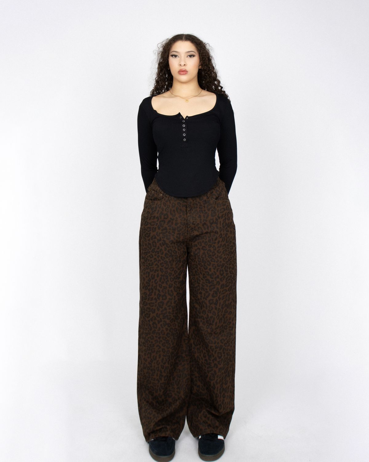 쿨시스(COOLSIS) CS LEOPARD WIDE JEANS-025