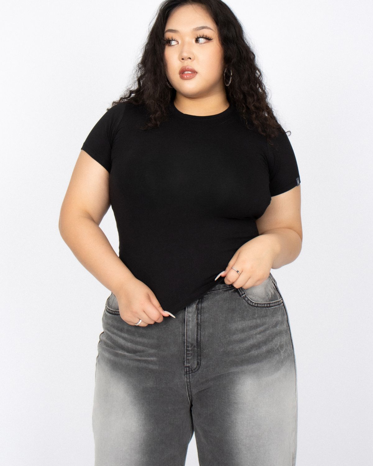 쿨시스(COOLSIS) CS GREY SNOW WIDE JEANS-023
