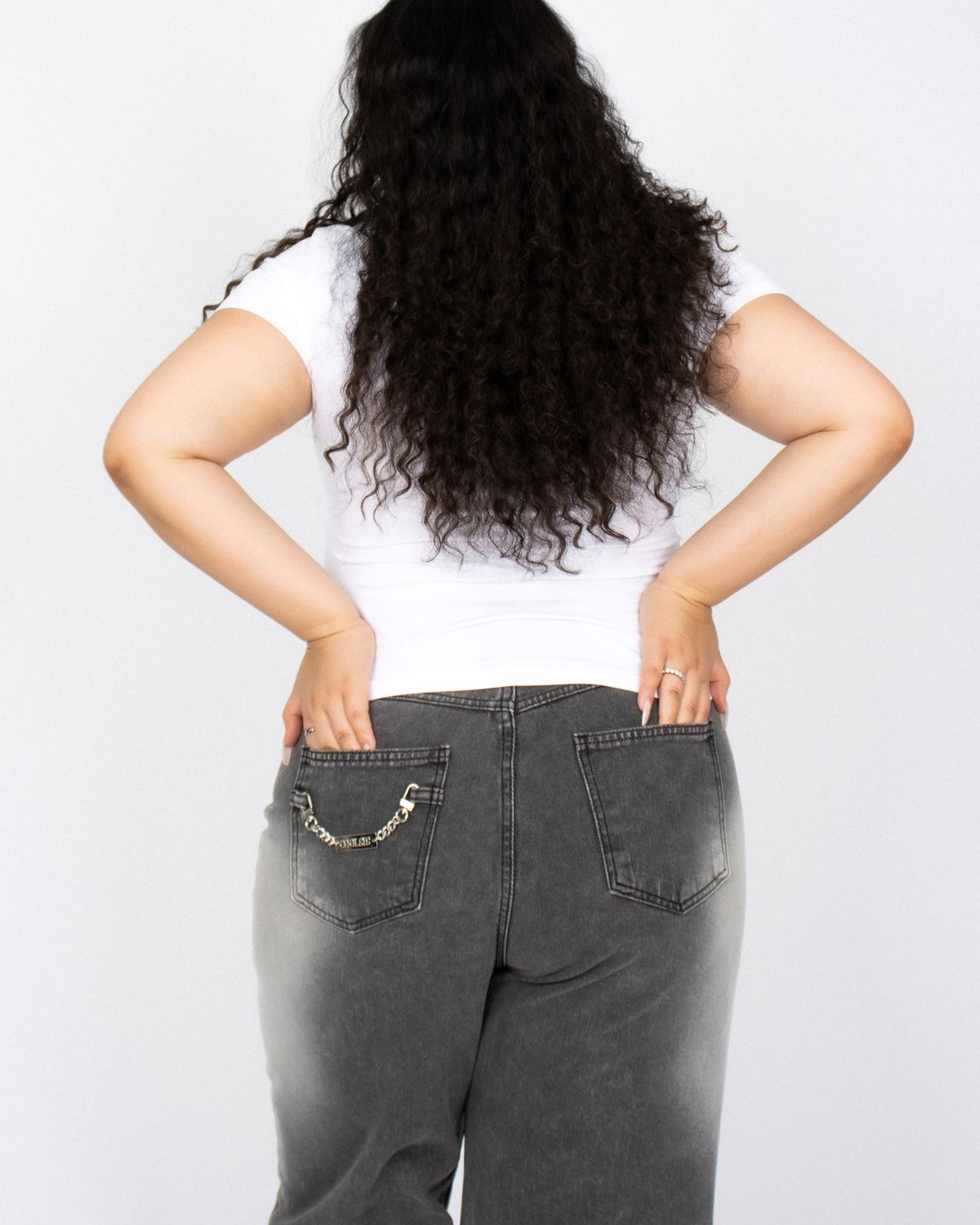 쿨시스(COOLSIS) CS GREY SNOW WIDE JEANS-023