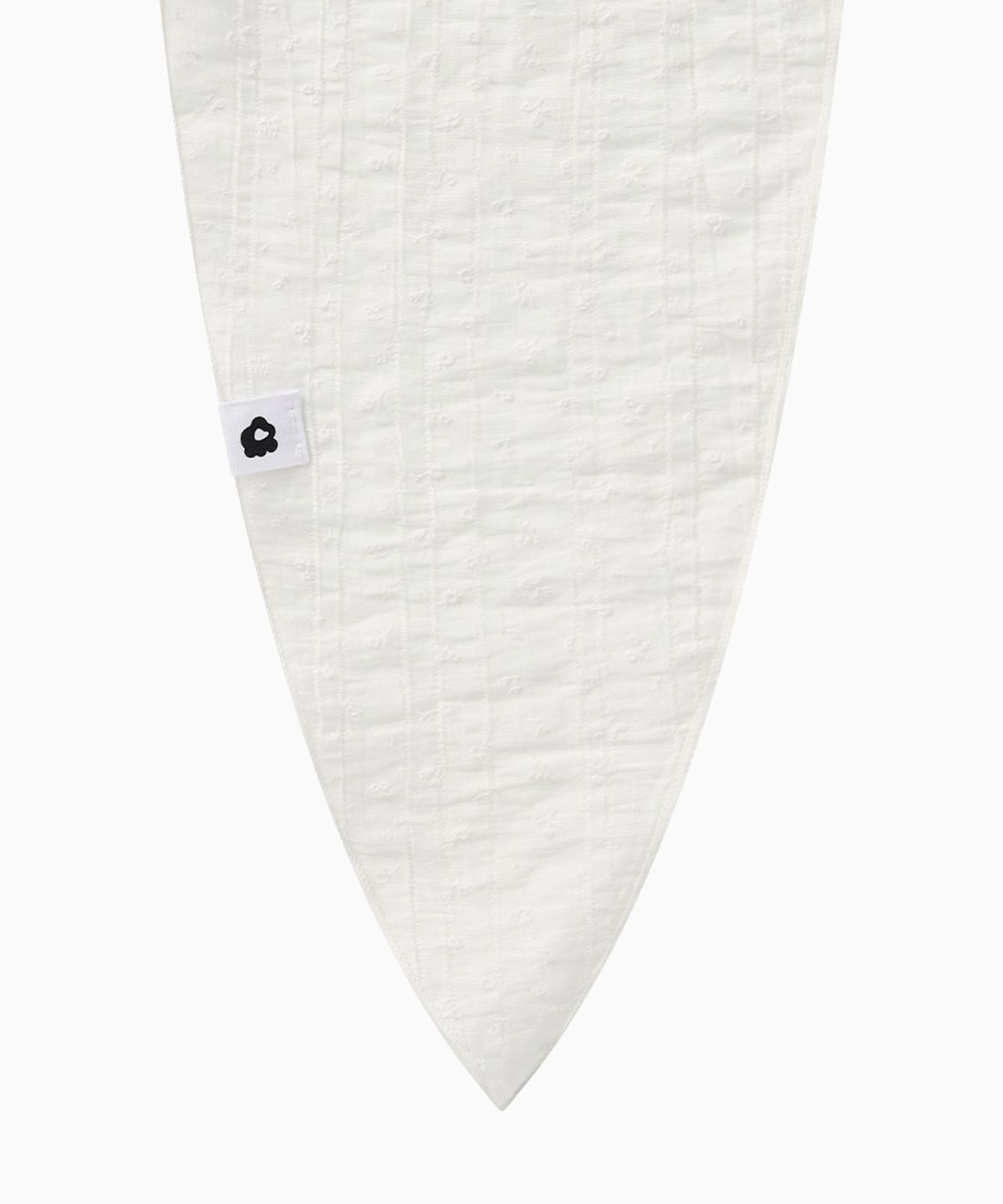 오헤시오(OHESHIO) SHEER FLORAL OVAL SCARF, WHITE