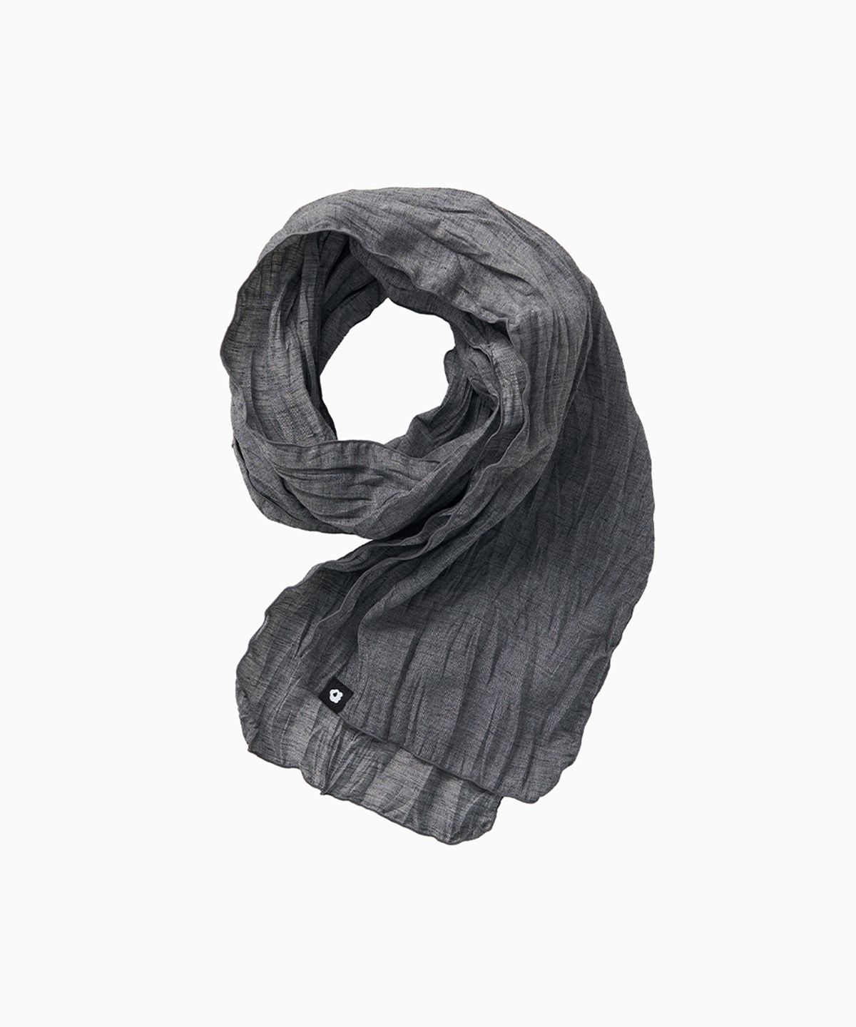 오헤시오(OHESHIO) SOFT WRINKLE SCARF, GRAY