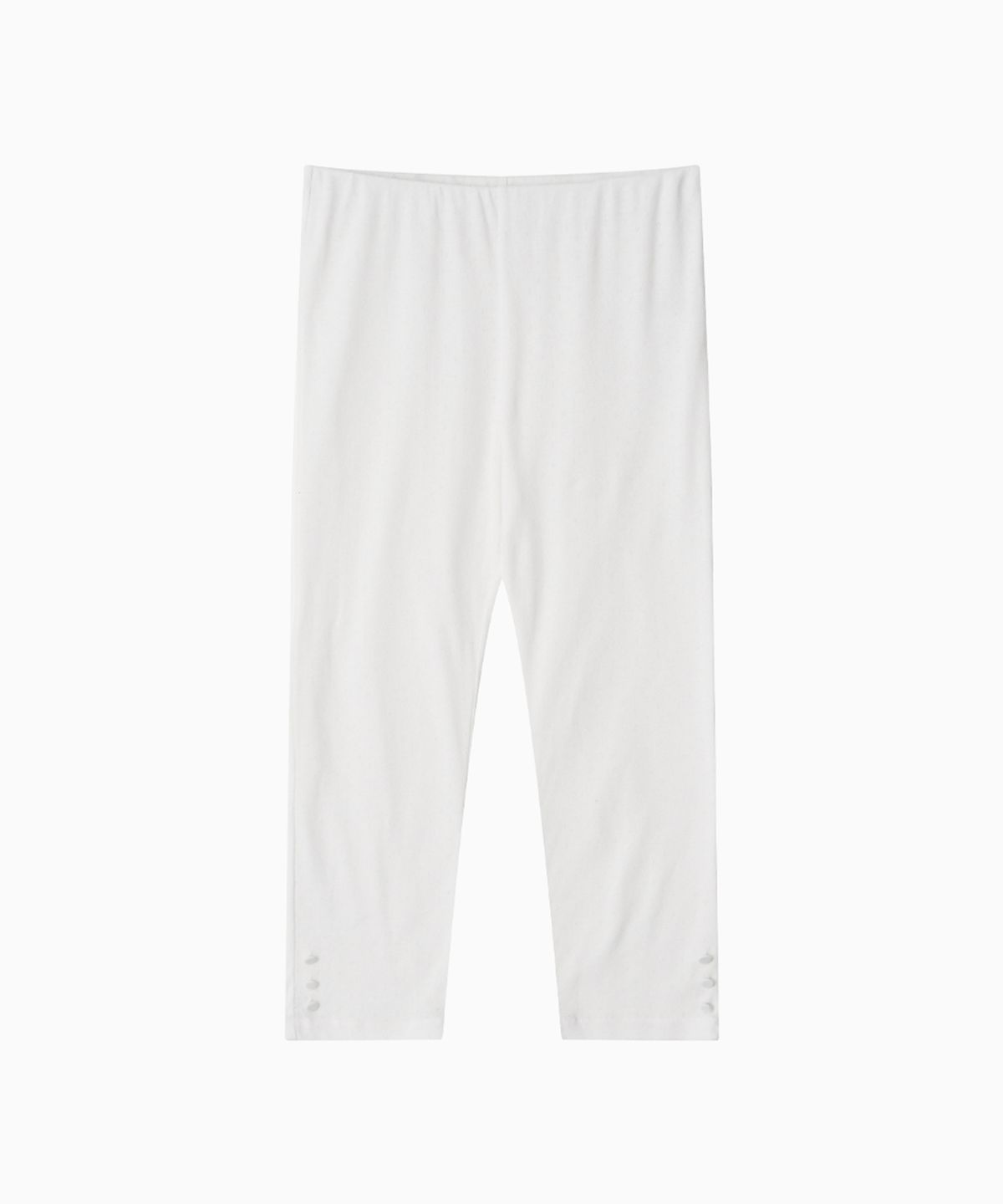 오헤시오(OHESHIO) SLIM BUTTON POINT LEGGINGS, WHITE