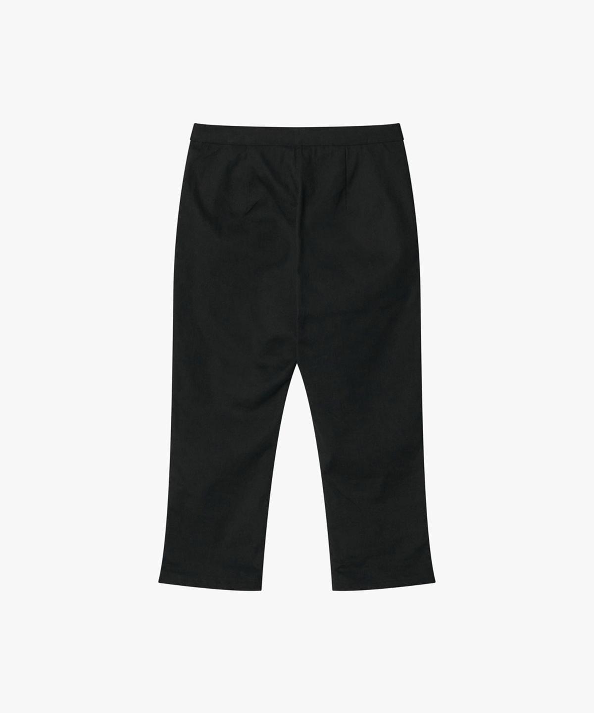 오헤시오(OHESHIO) SLIM TWO-BUTTON CAPRI PANTS, BLACK
