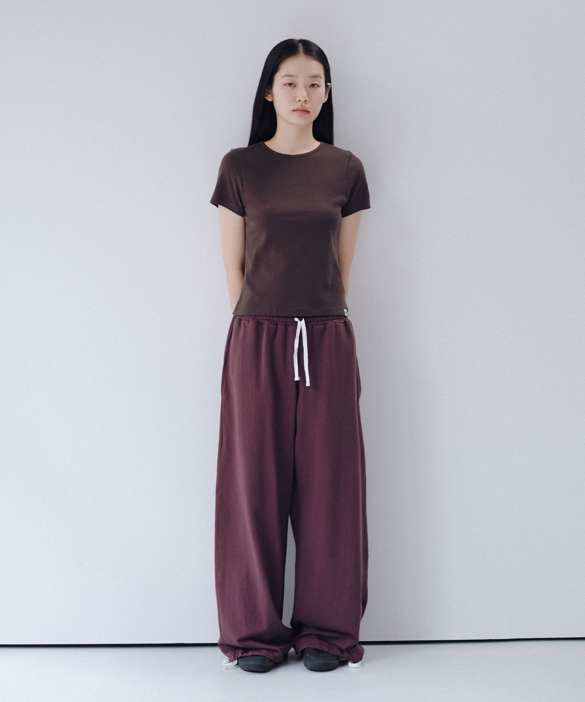 오헤시오(OHESHIO) TWO-WAY STRAIGHT PANTS, BURGUNDY