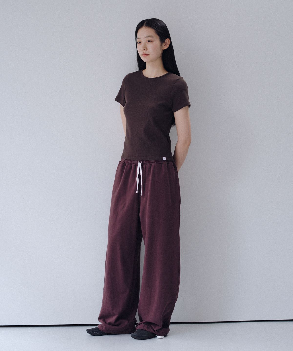 오헤시오(OHESHIO) TWO-WAY STRAIGHT PANTS, BURGUNDY