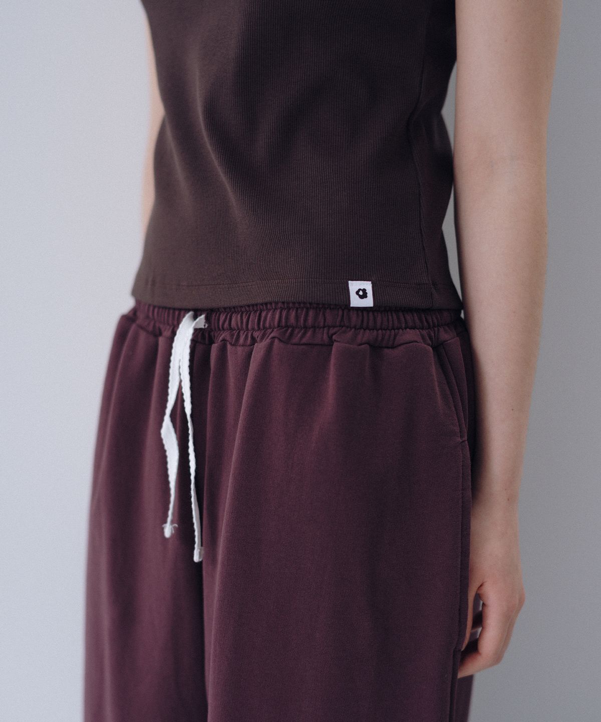 오헤시오(OHESHIO) TWO-WAY STRAIGHT PANTS, BURGUNDY