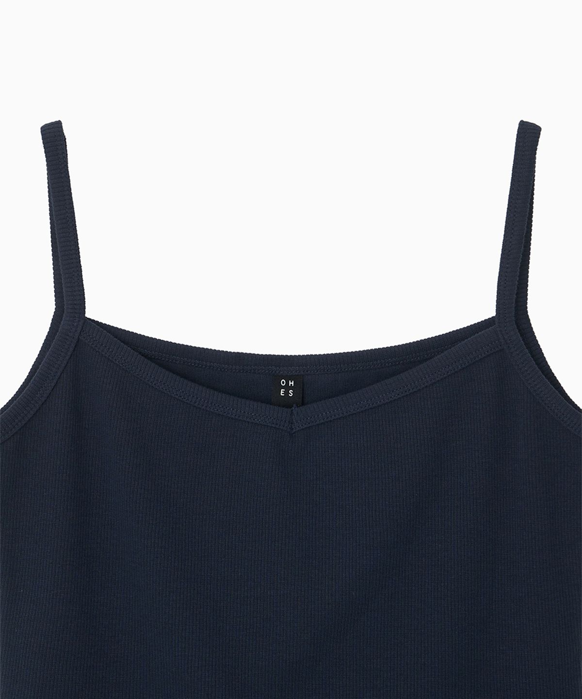 오헤시오(OHESHIO) BASIC RIBBED V-NECK SLEEVELESS, NAVY