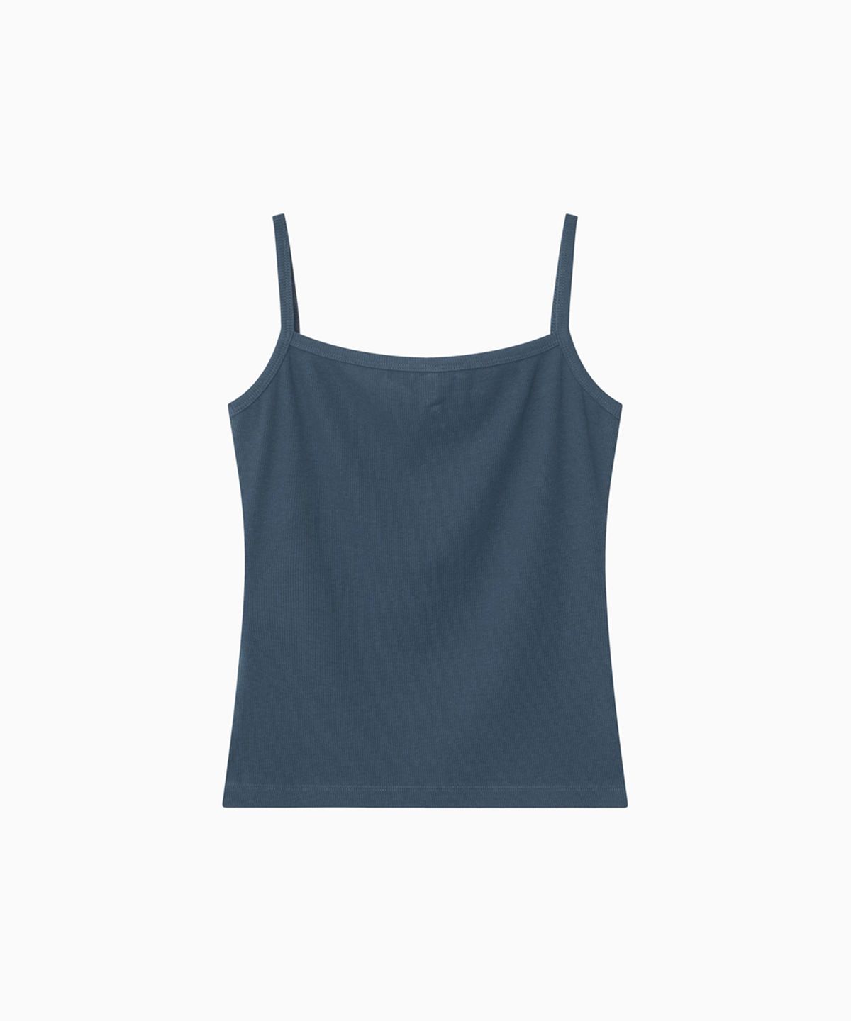 오헤시오(OHESHIO) BASIC RIBBED V-NECK SLEEVELESS, BLUE