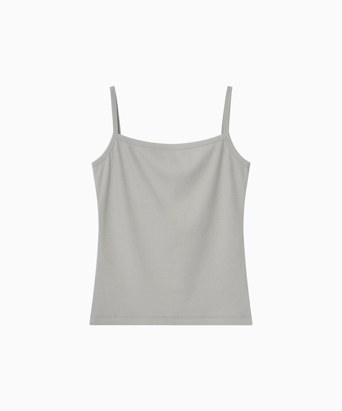 오헤시오(OHESHIO) BASIC RIBBED V-NECK SLEEVELESS, LIGHT GRAY
