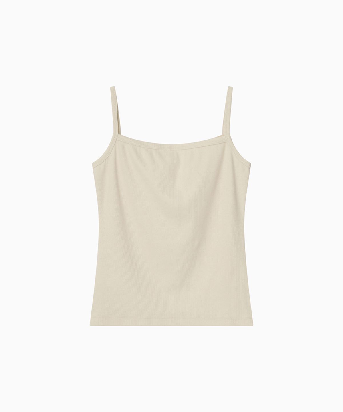 오헤시오(OHESHIO) BASIC RIBBED V-NECK SLEEVELESS, CREAM