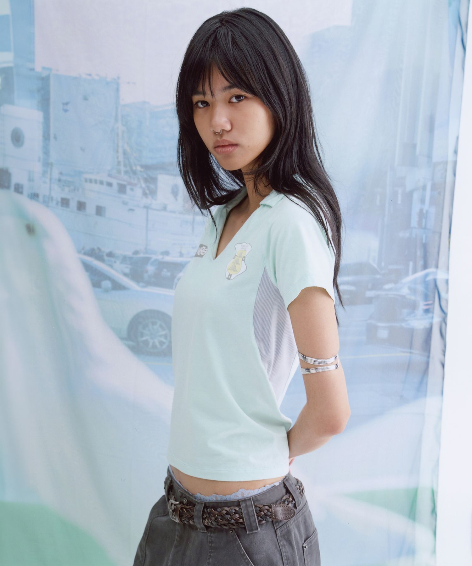 MUSINSA公式 | WELLBEING EXPRESS Cotton Football Half Sleeve Mint