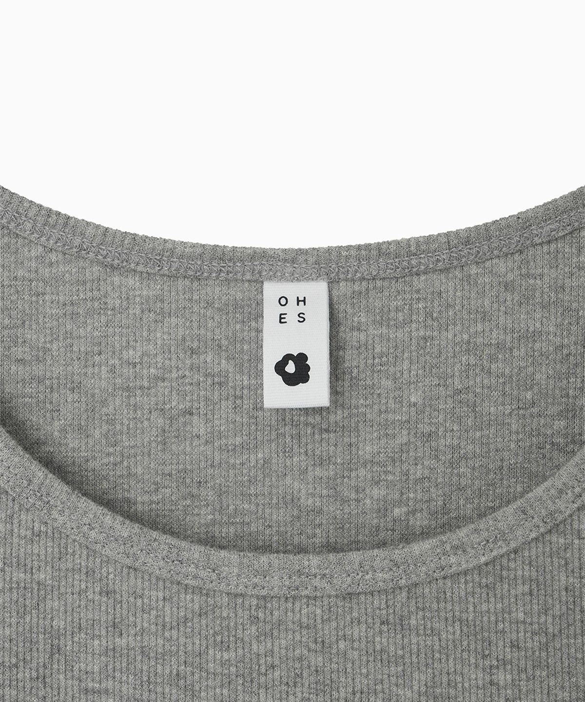 오헤시오(OHESHIO) BASIC U-NECK SLEEVELESS, MELANGE GRAY