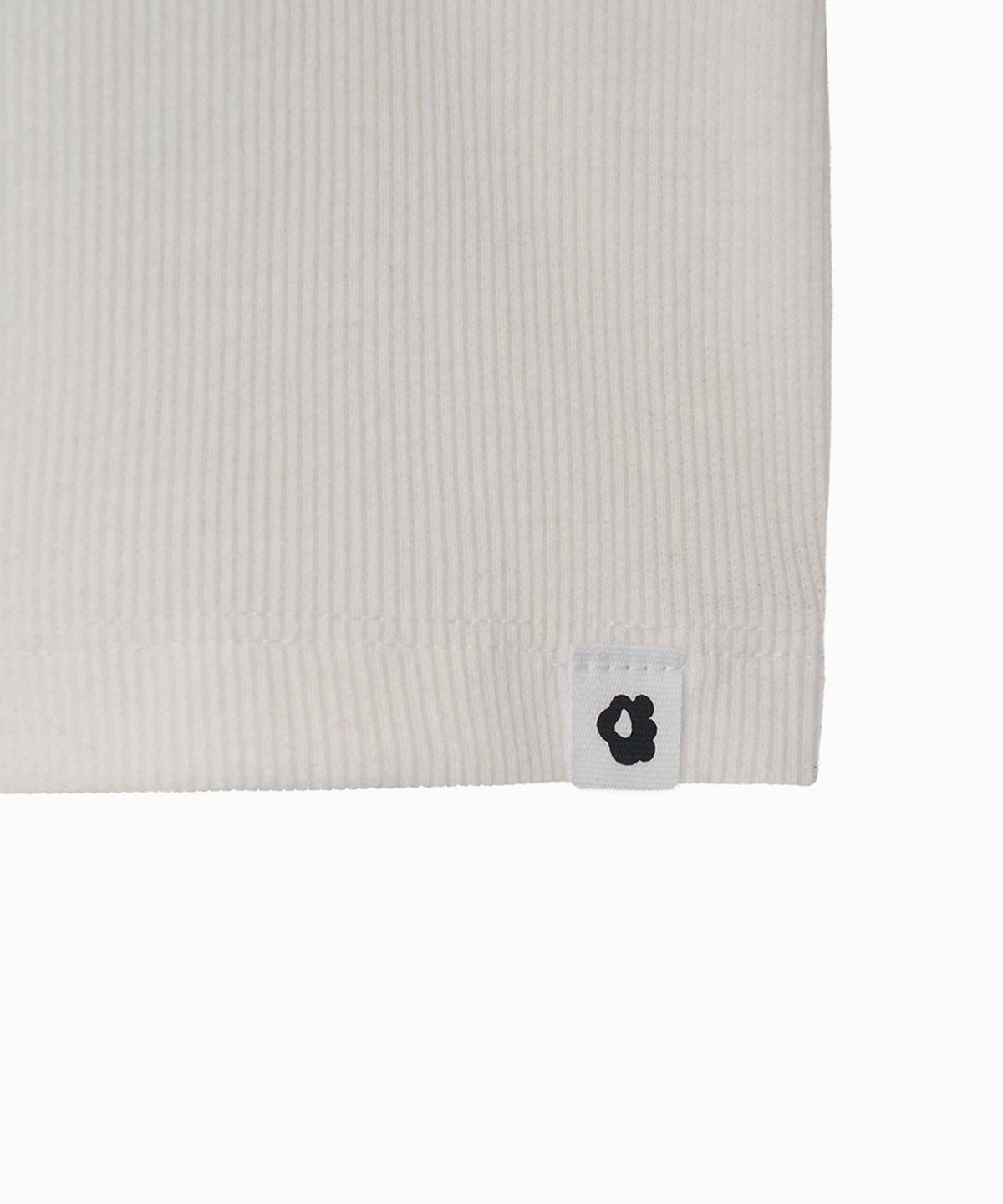 오헤시오(OHESHIO) BASIC SLIM RIBBED T-SHIRT, WHITE