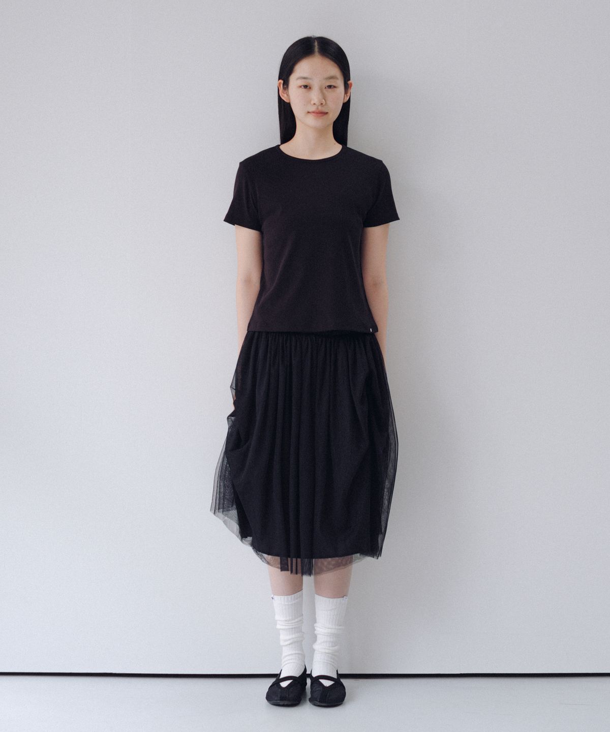 오헤시오(OHESHIO) BASIC STANDARD T-SHIRT, BLACK