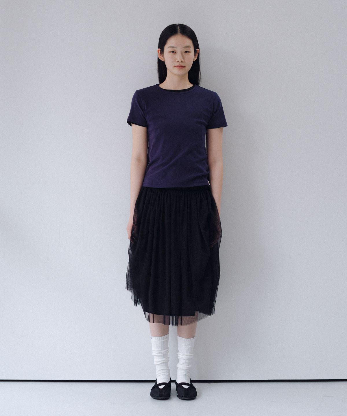 오헤시오(OHESHIO) BASIC STANDARD T-SHIRT, NAVY