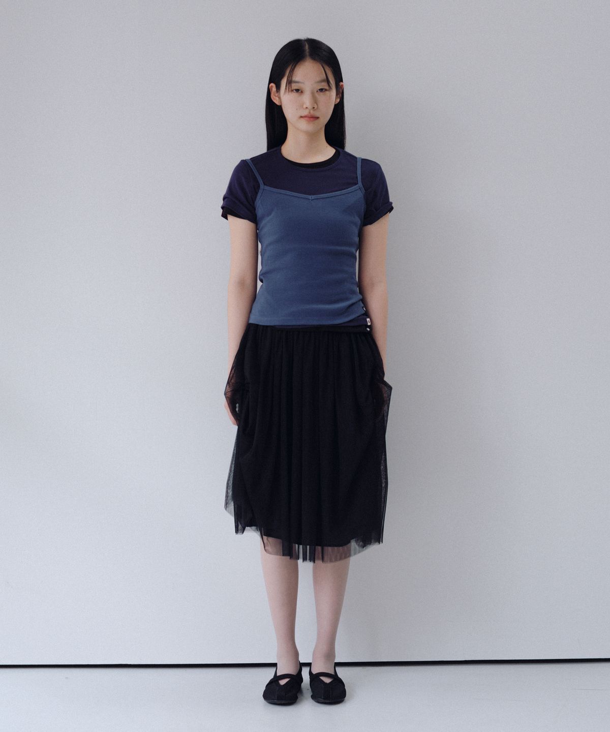 오헤시오(OHESHIO) BASIC STANDARD T-SHIRT, NAVY