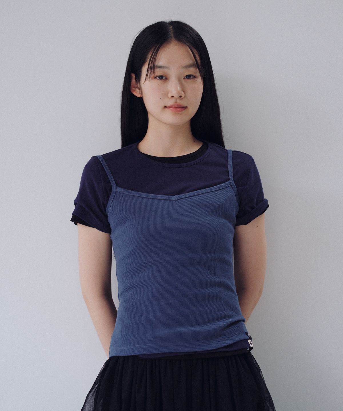 오헤시오(OHESHIO) BASIC STANDARD T-SHIRT, NAVY