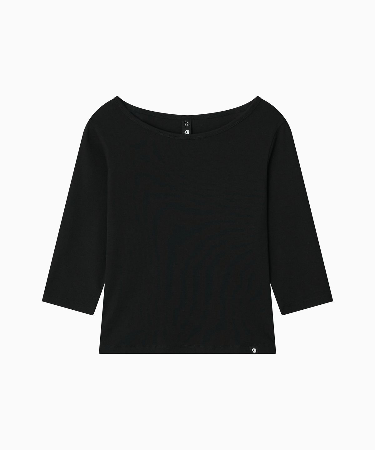오헤시오(OHESHIO) BASIC 3/4 SLEEVE T-SHIRT, BLACK