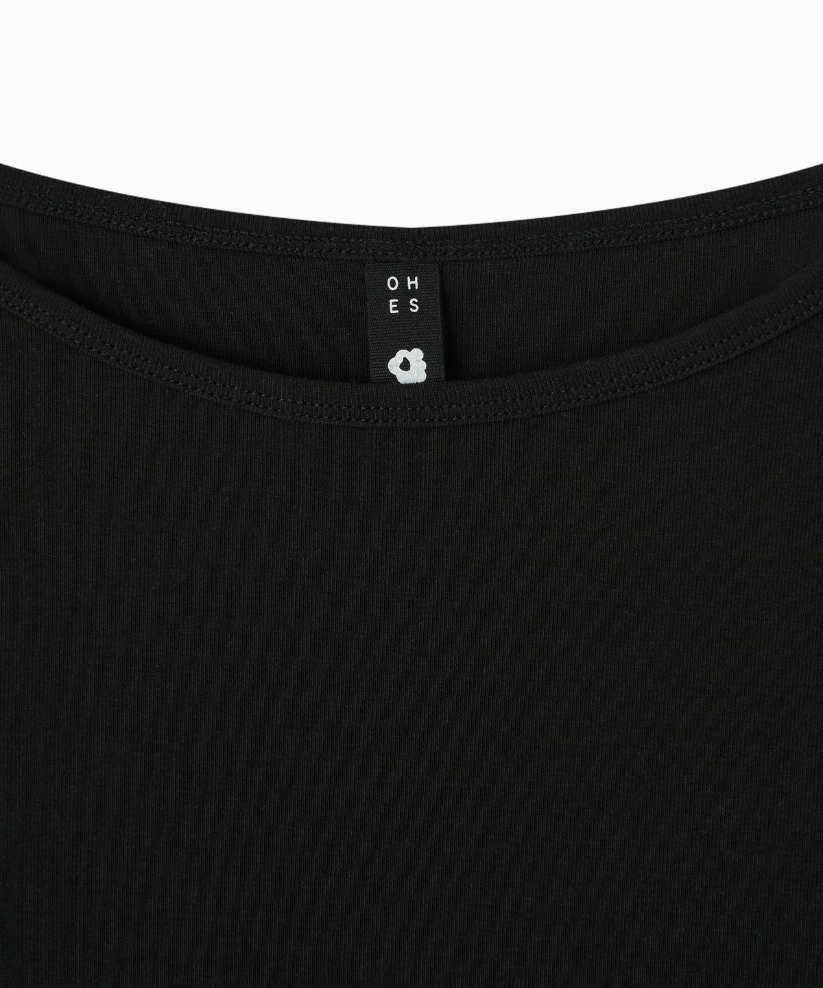 오헤시오(OHESHIO) BASIC 3/4 SLEEVE T-SHIRT, BLACK