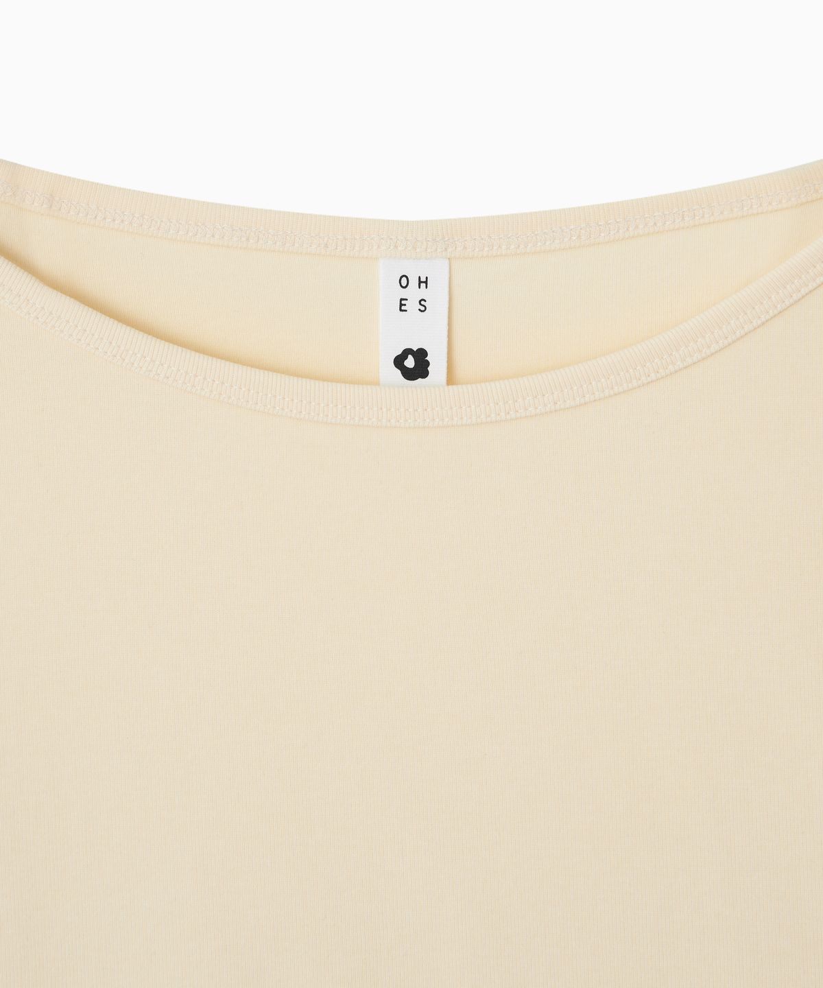 오헤시오(OHESHIO) BASIC 3/4 SLEEVE T-SHIRT, BUTTER