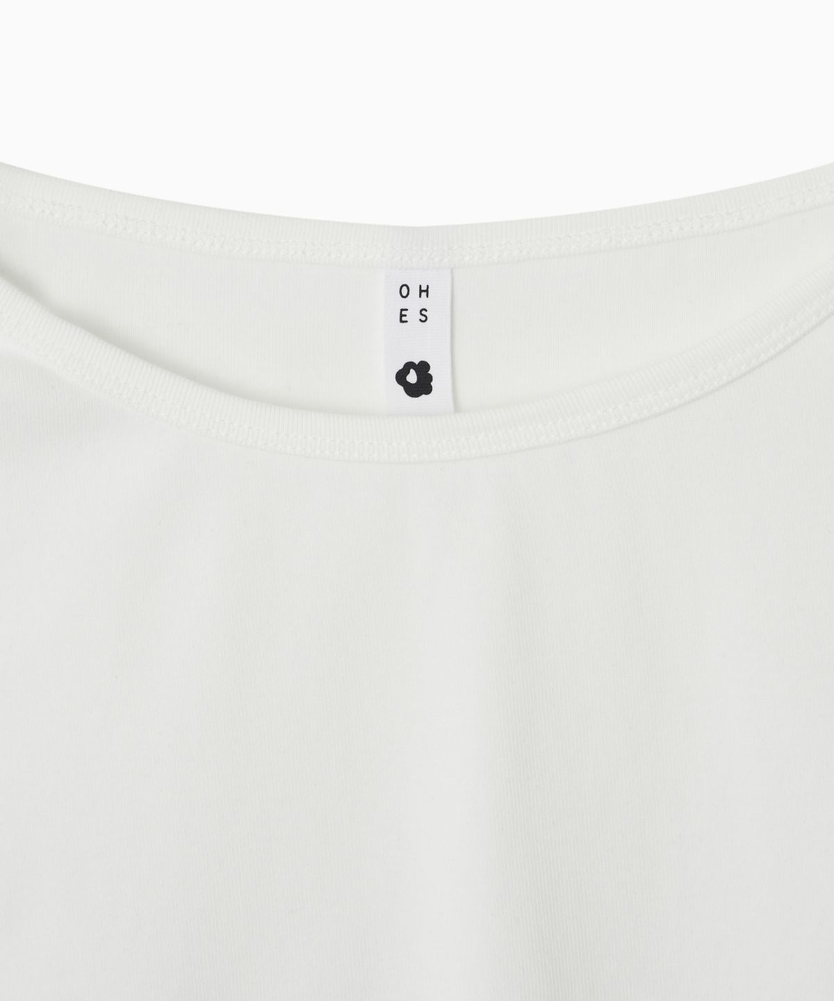 오헤시오(OHESHIO) BASIC 3/4 SLEEVE T-SHIRT, WHITE