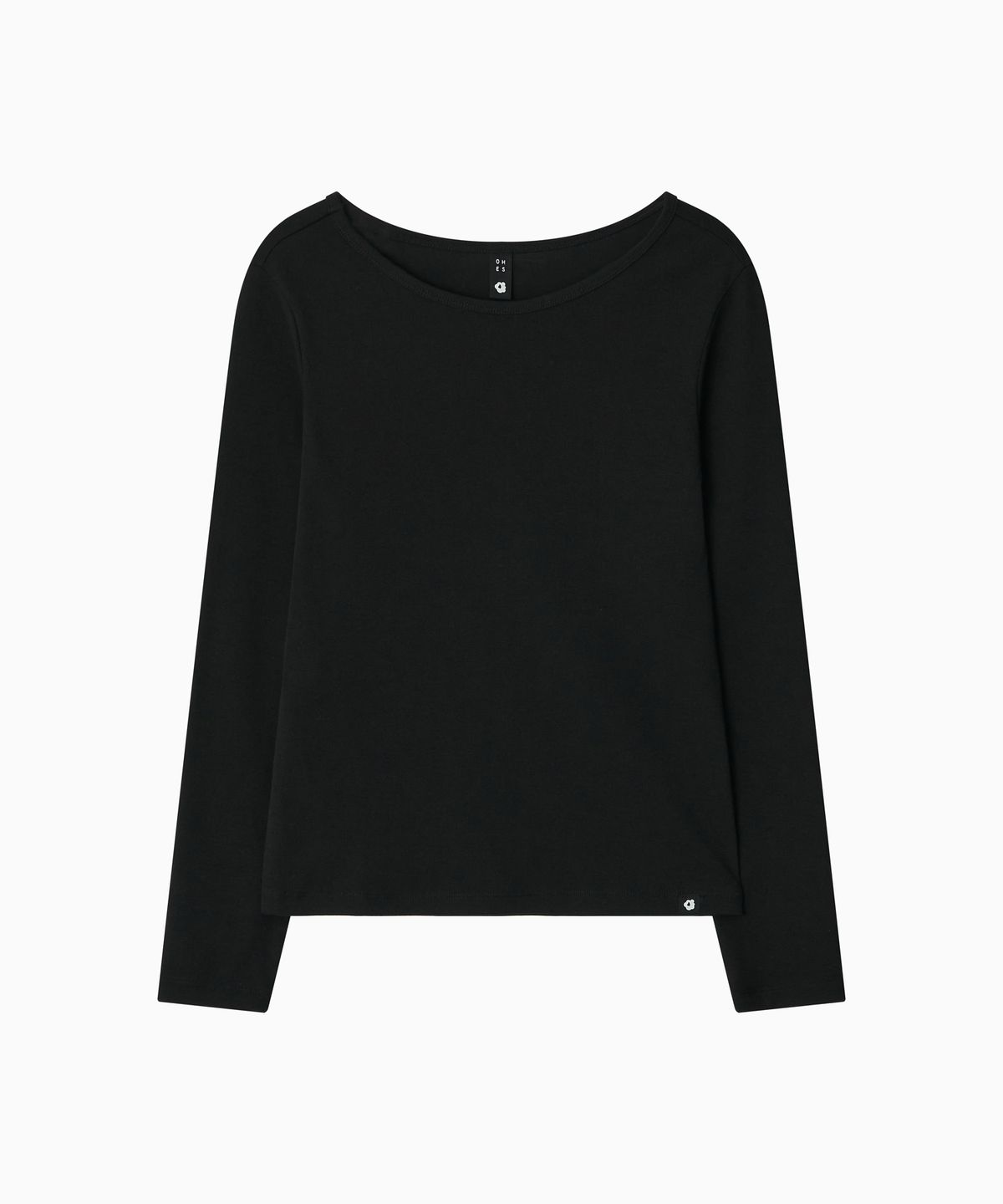 오헤시오(OHESHIO) BASIC SLIM LONG SLEEVE, BLACK
