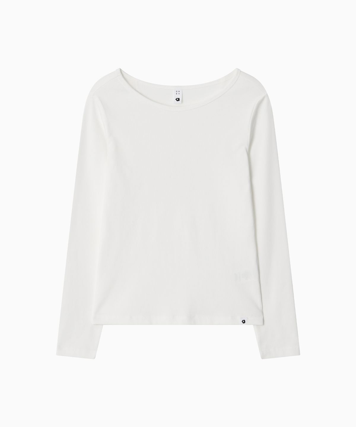 오헤시오(OHESHIO) BASIC SLIM LONG SLEEVE, WHITE