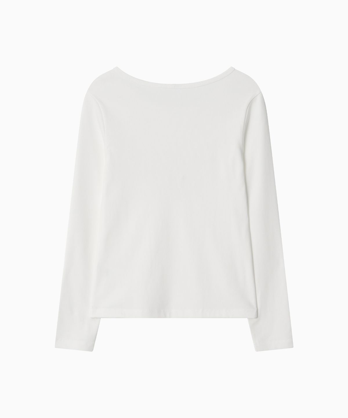 오헤시오(OHESHIO) BASIC SLIM LONG SLEEVE, WHITE
