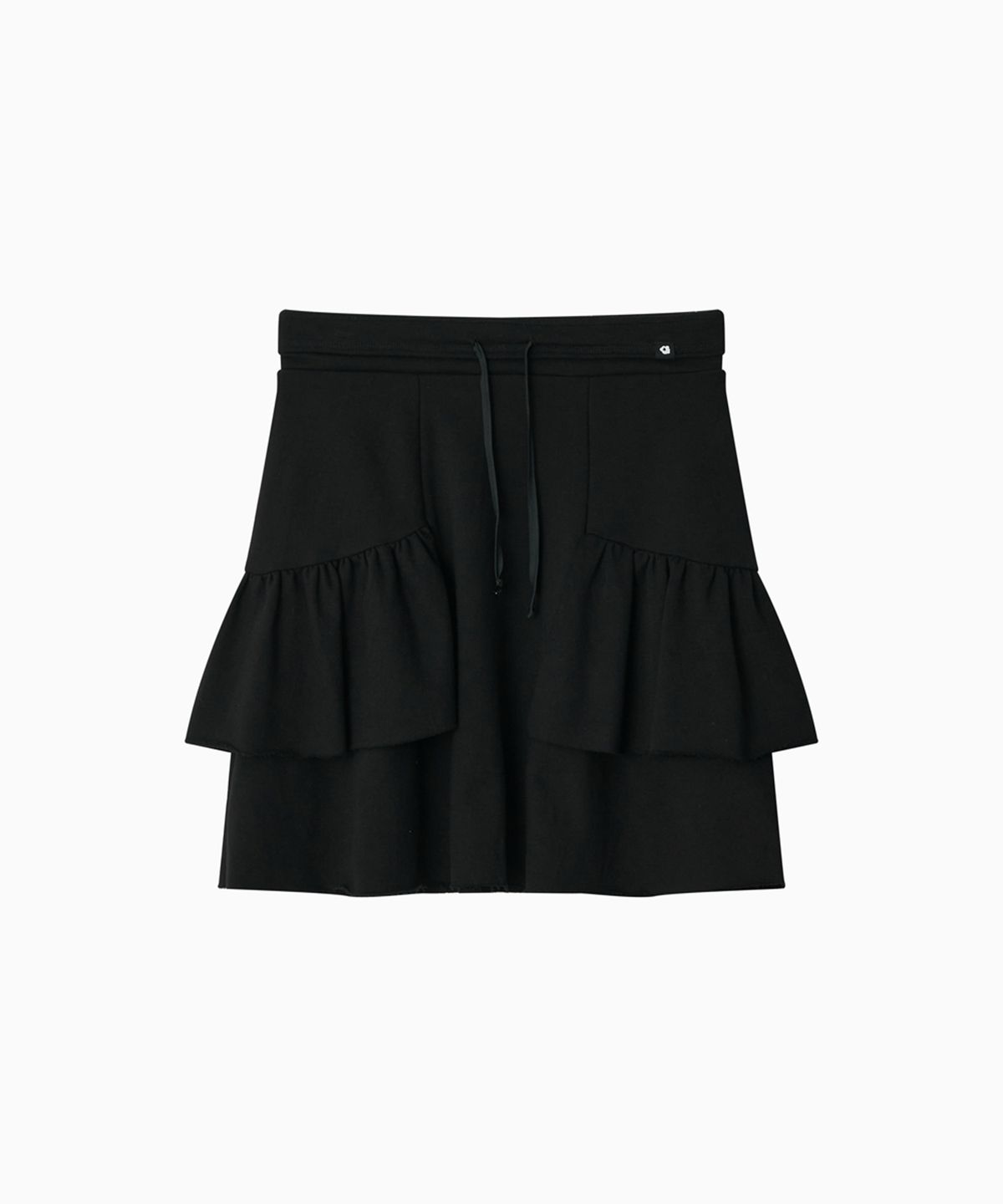 오헤시오(OHESHIO) SHIRRING MIDI BANDING SKIRT, BLACK