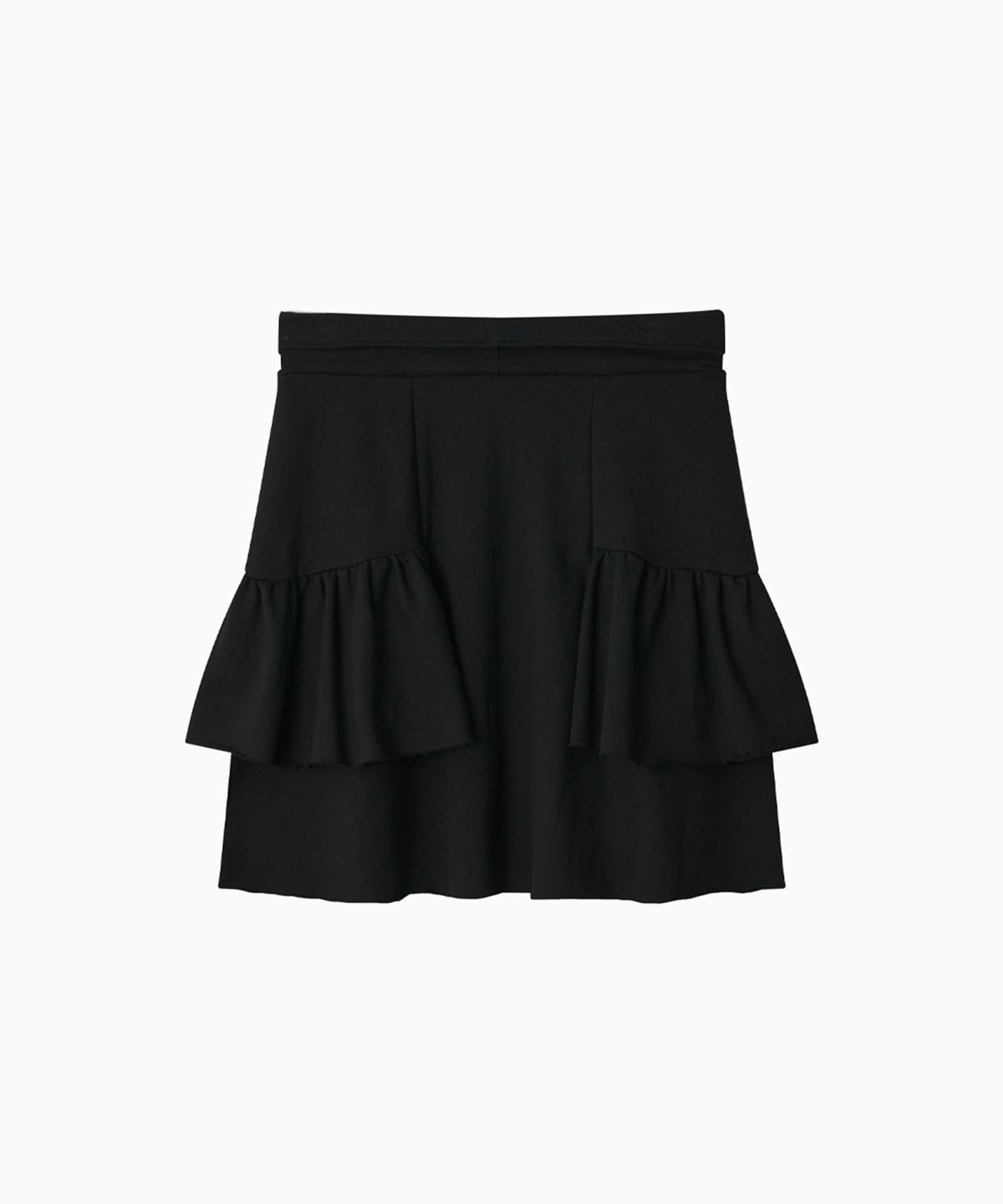 오헤시오(OHESHIO) SHIRRING MIDI BANDING SKIRT, BLACK