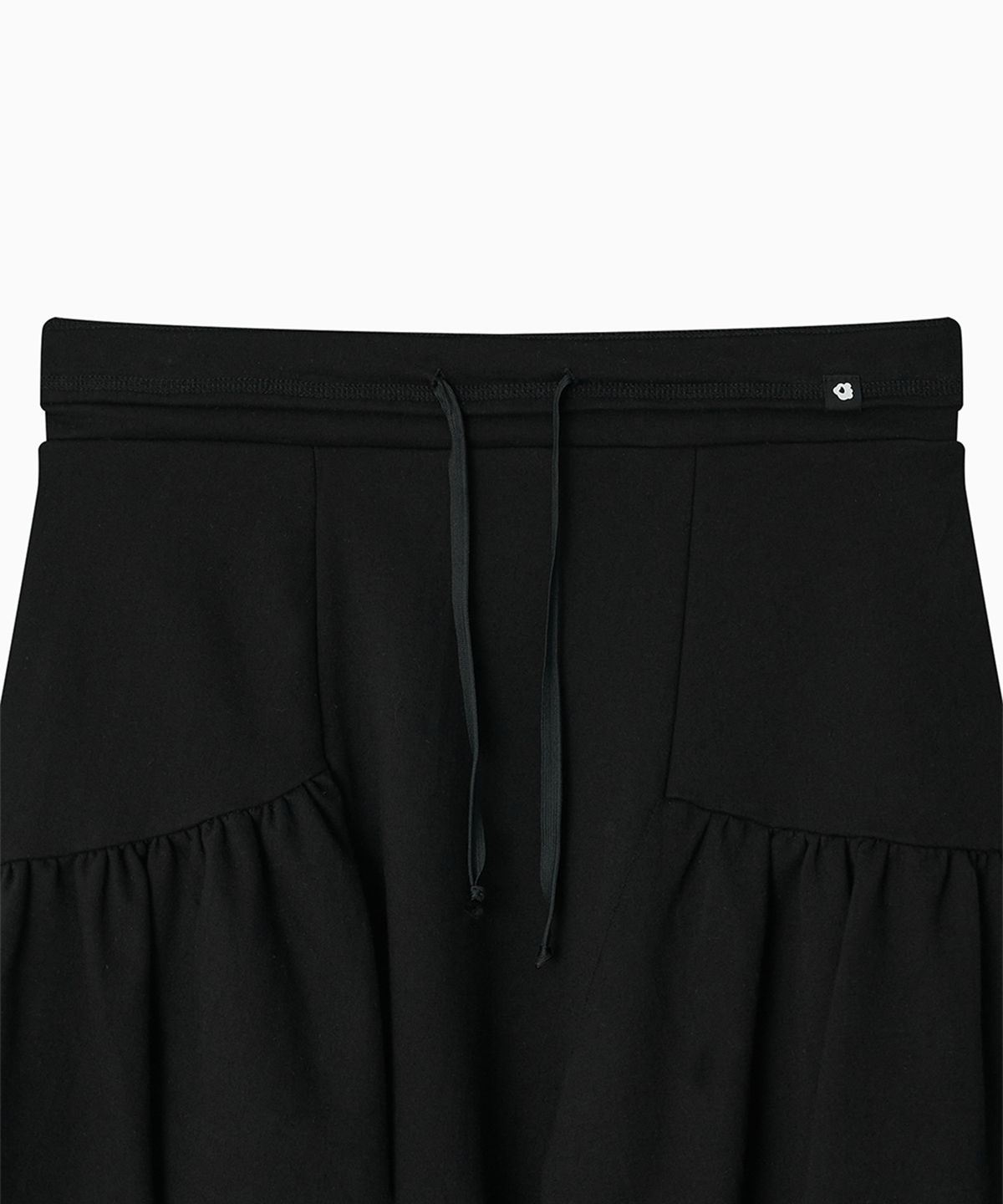 오헤시오(OHESHIO) SHIRRING MIDI BANDING SKIRT, BLACK