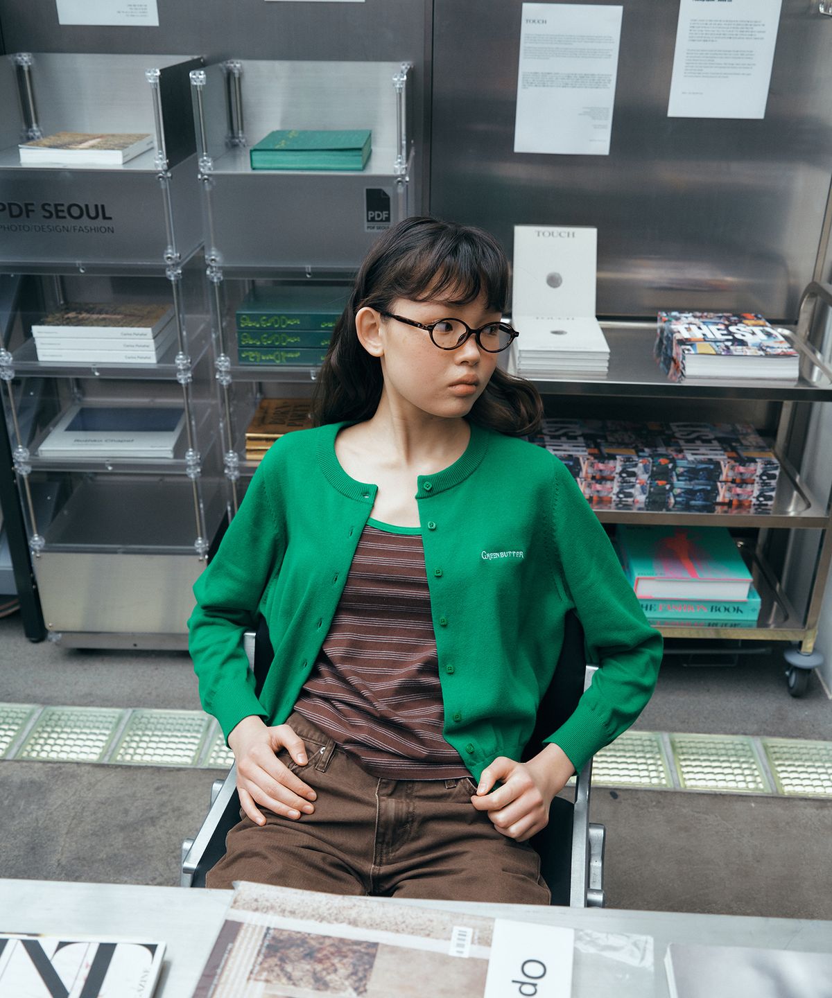 그린버터(GREENBUTTER) Rustic Stripe Sleeveless (Brown)