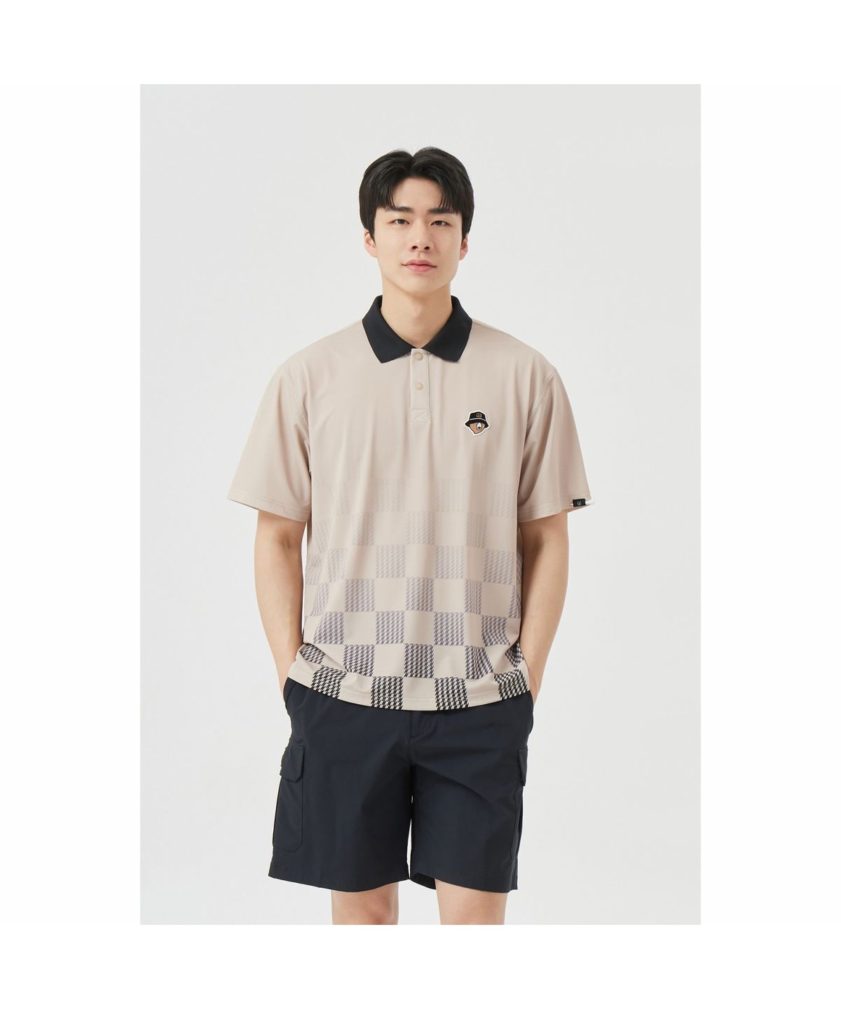 골든베어(GOLDEN BEAR) (M) Lightweight Printed Collar T-shirt G4TAM26341BEX