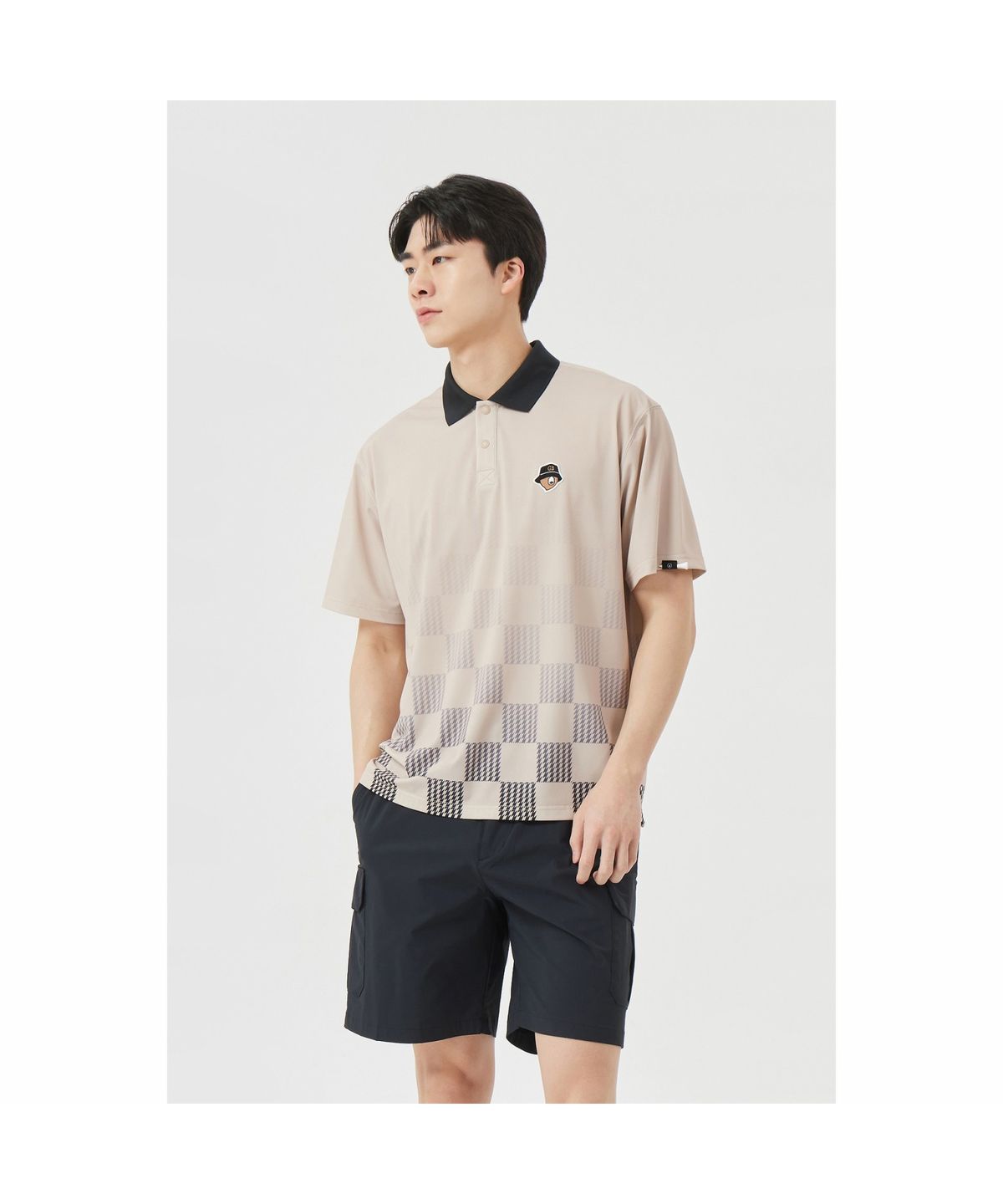 골든베어(GOLDEN BEAR) (M) Lightweight Printed Collar T-shirt G4TAM26341BEX