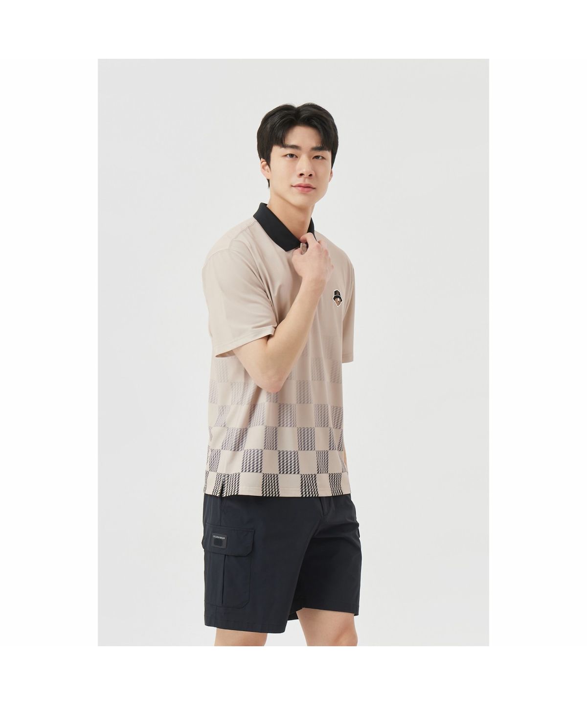 골든베어(GOLDEN BEAR) (M) Lightweight Printed Collar T-shirt G4TAM26341BEX