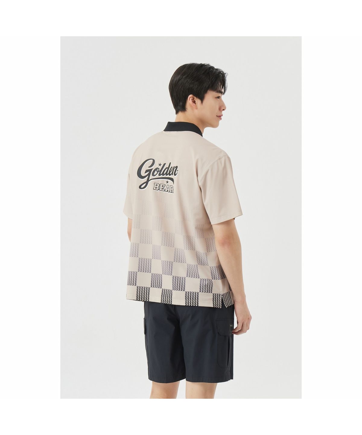 골든베어(GOLDEN BEAR) (M) Lightweight Printed Collar T-shirt G4TAM26341BEX