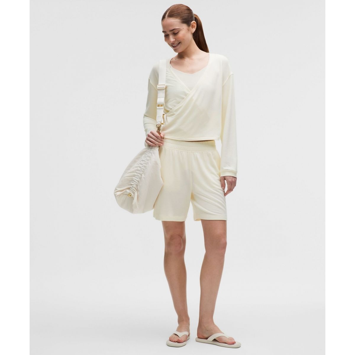 룰루레몬(LULULEMON) 비캄 랩 프런트 롱슬리브 셔츠 *업데이트 패브릭  CABA