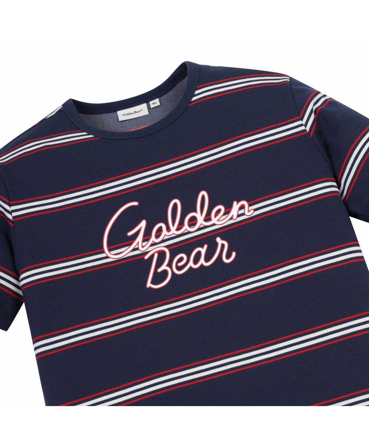 골든베어(GOLDEN BEAR) (W) Striped Pique Crew-neck T-shirt G5TAM26411NYX