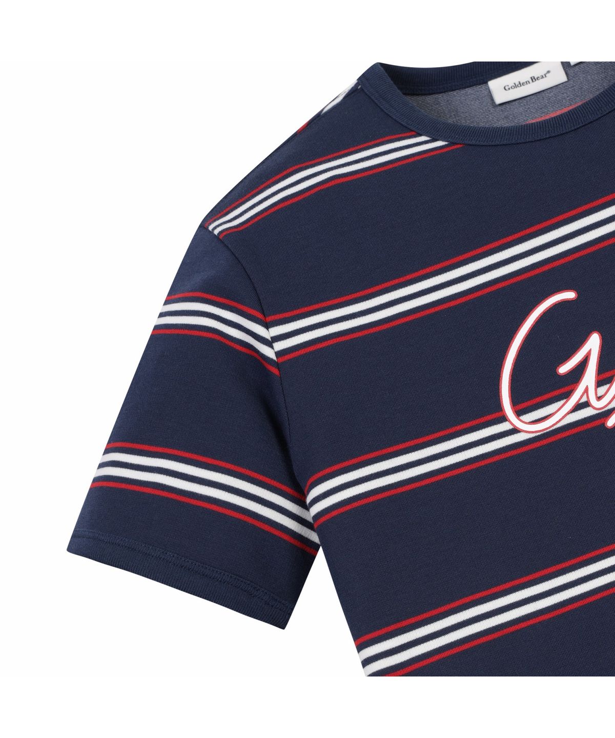 골든베어(GOLDEN BEAR) (W) Striped Pique Crew-neck T-shirt G5TAM26411NYX