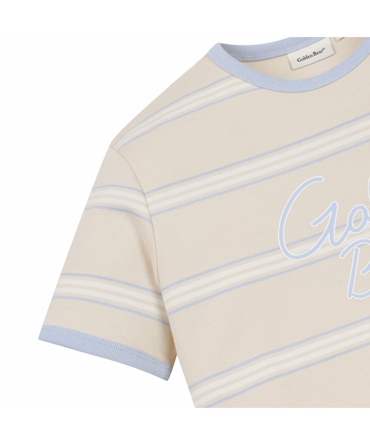 골든베어(GOLDEN BEAR) (W) Striped Pique Crew-neck T-shirt G5TAM26411BEX