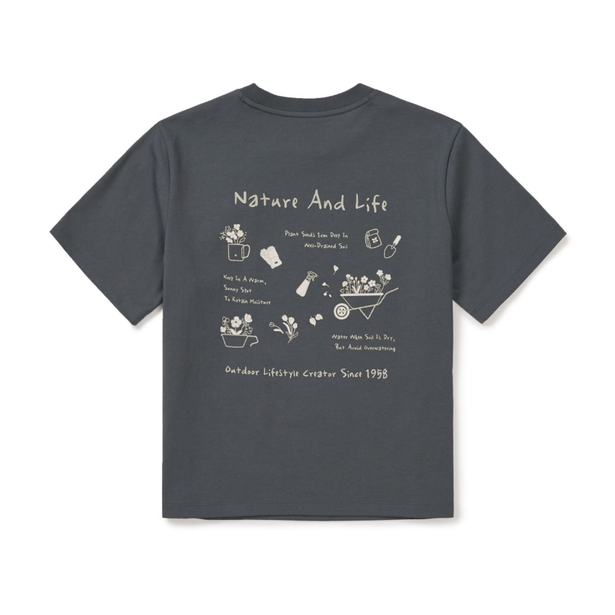 스노우피크 어패럴(SNOWPEAK APPAREL) 에어로쿨 여성 가드닝 그래픽 반팔 티셔츠 (S26MWFTS23) Urban Green