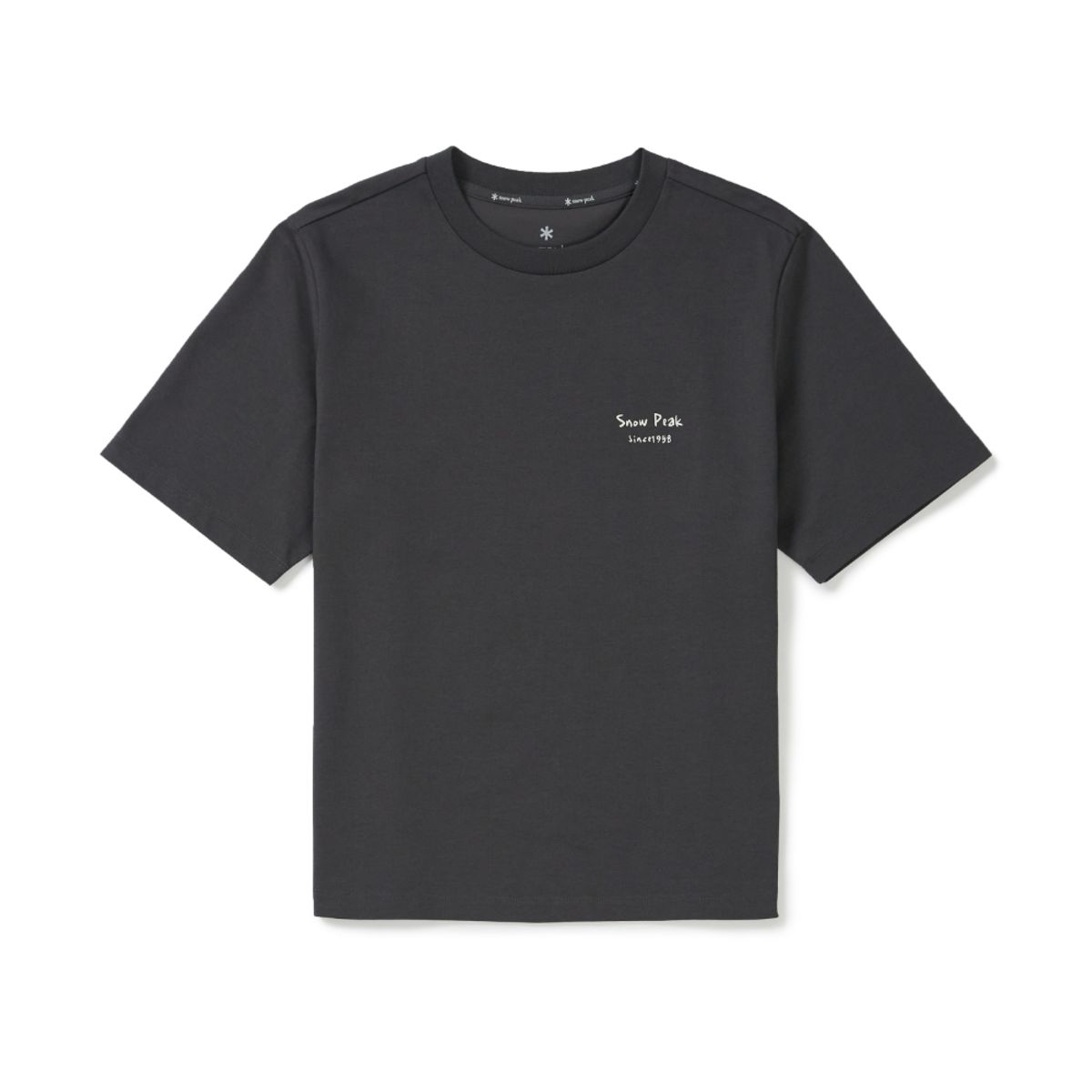 스노우피크 어패럴(SNOWPEAK APPAREL) 에어로쿨 여성 가드닝 그래픽 반팔 티셔츠 (S26MWFTS23) Charcoal