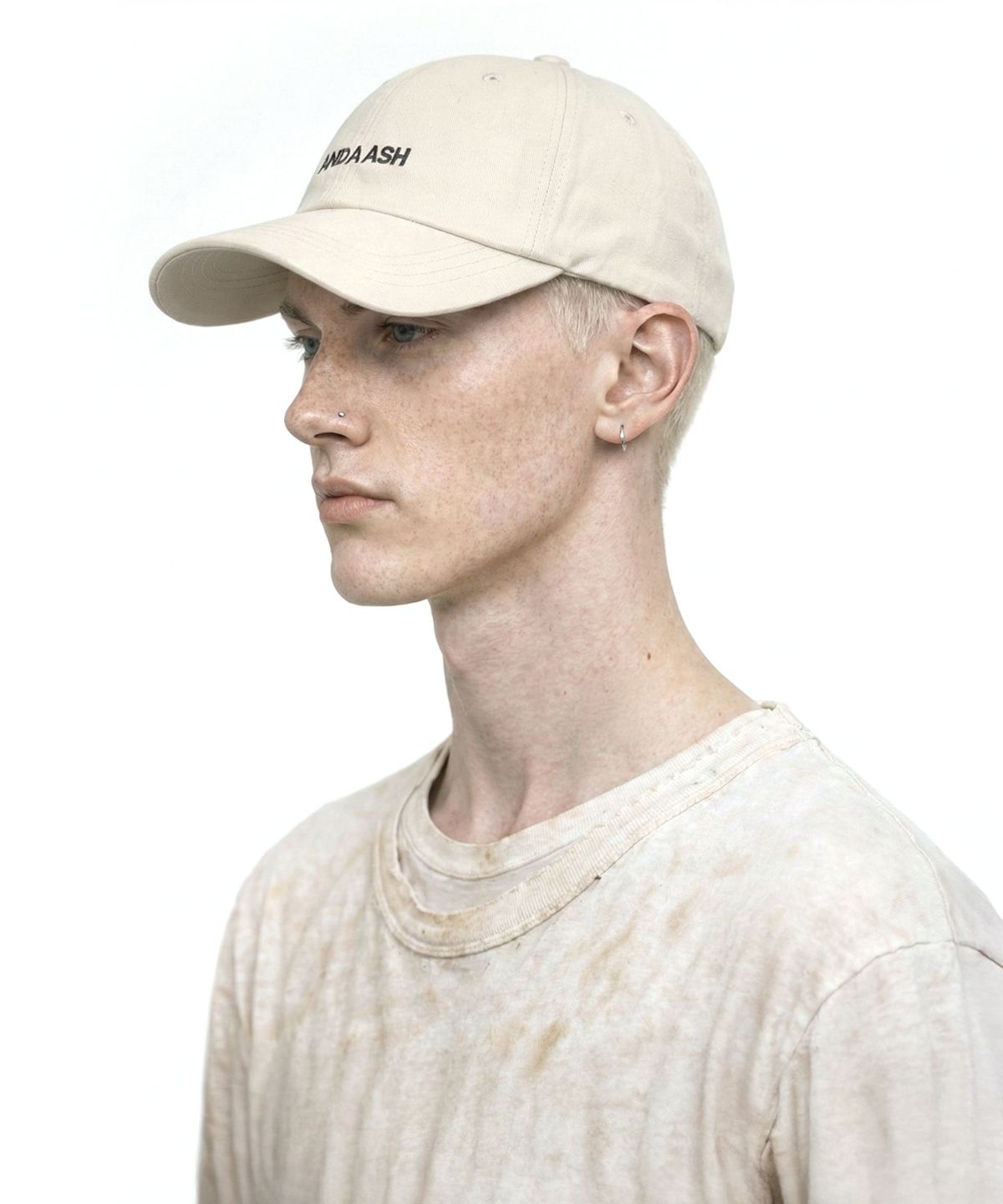 앤어애쉬(ANDAASH) ANDAASH logo ball cap LIGHT BEIGE
